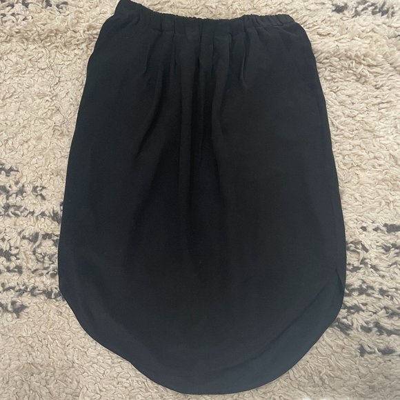 Black Madewell Silk Island Midi Skirt - SZ Small - Picture 2 of 4